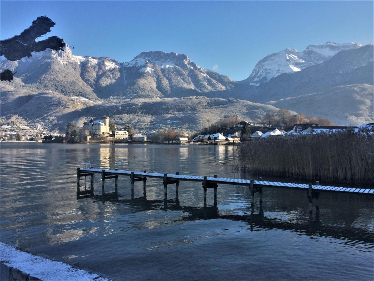 Lac Annecy Plage Privee, Duplex Baie Des Voiles Duingt Exterior photo